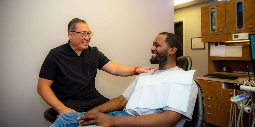 Dr. Maximo talking with patient