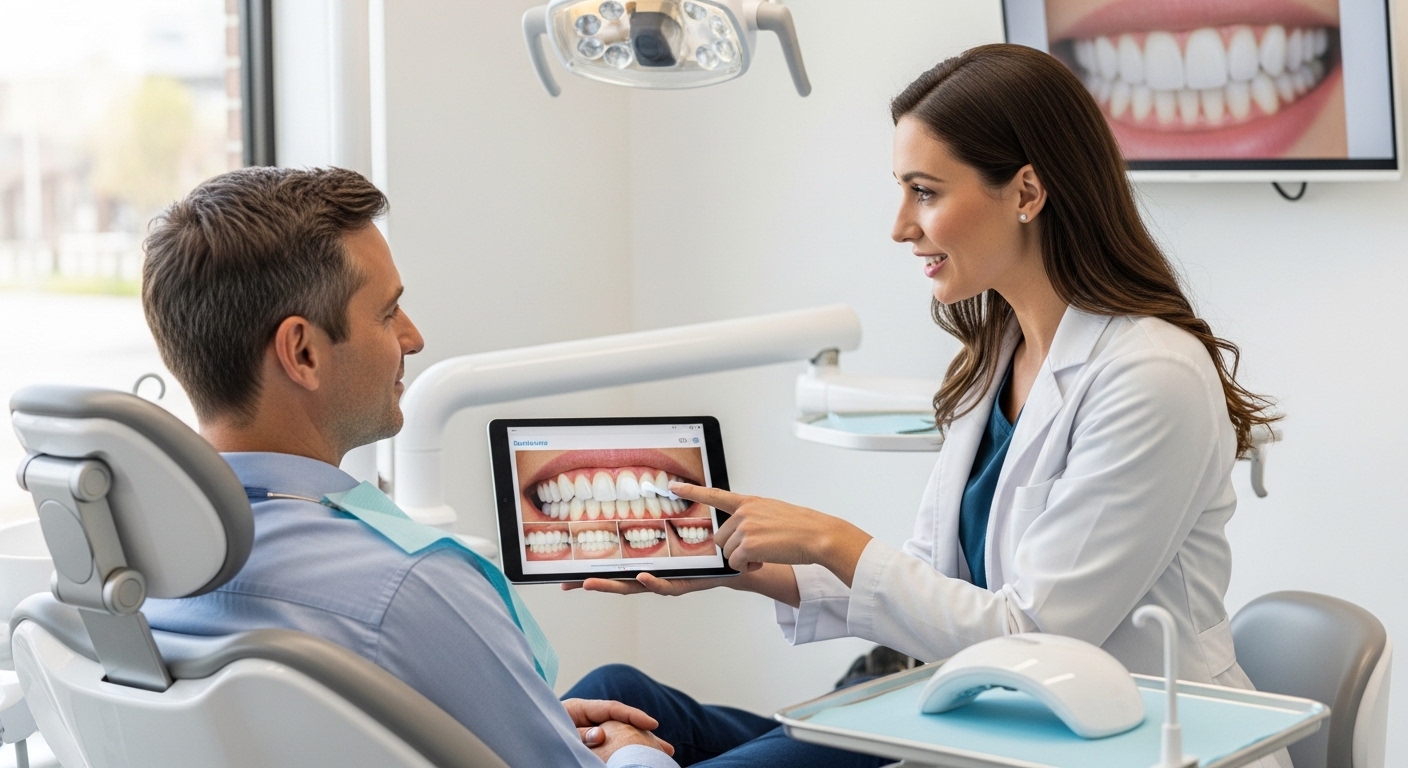 Dentist consultation in Cambridge, OH about treating stained teeth
